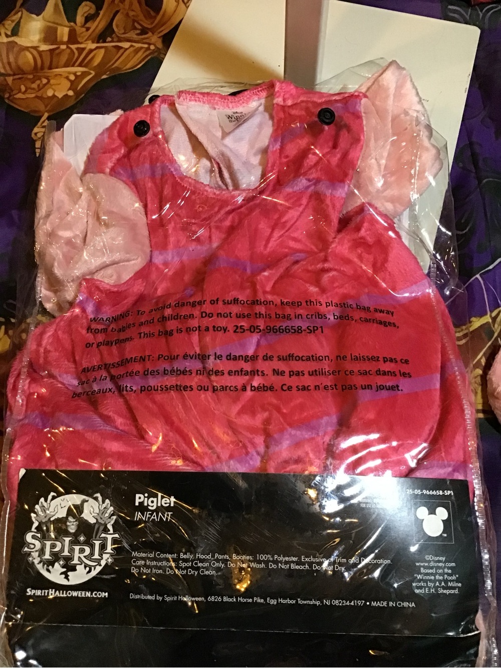 Disney Winnie the Pooh piglet infant costume size 6-12 months -NEW - Picture 3 of 7